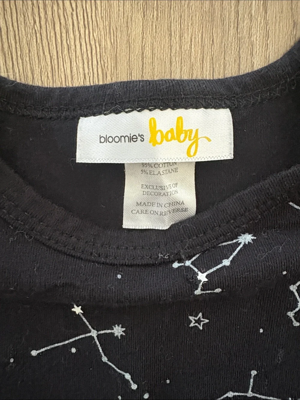 Bloomingdale's Black Constellation Print One-Piece Bodysuit